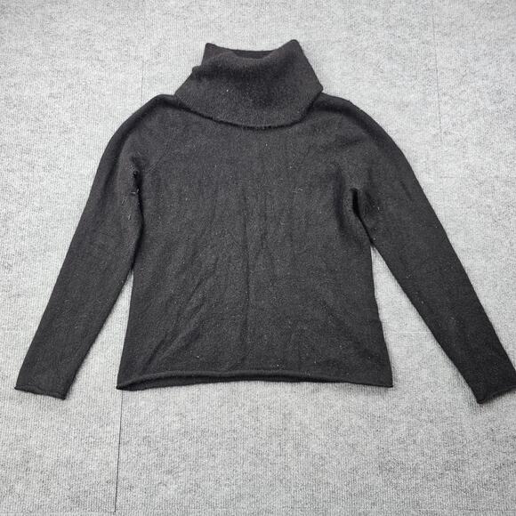 Marisa Christina Sweater Womens XL Black Cashmere Turtleneck Cozy Minimal Staple - Picture 1 of 5